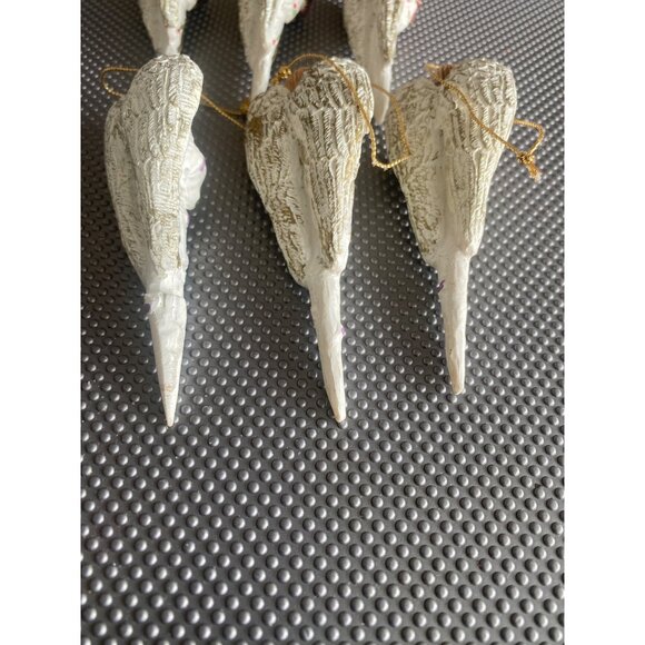 Vintage Plaster Angel Ornaments Set of 6 | Praying & Singing Angels 1990s - Picture 8 of 9